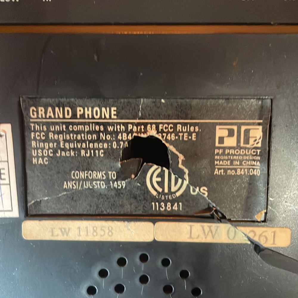 Vintage Rotary-Style Push Button Home Desk Phone - Picture 5 of 5